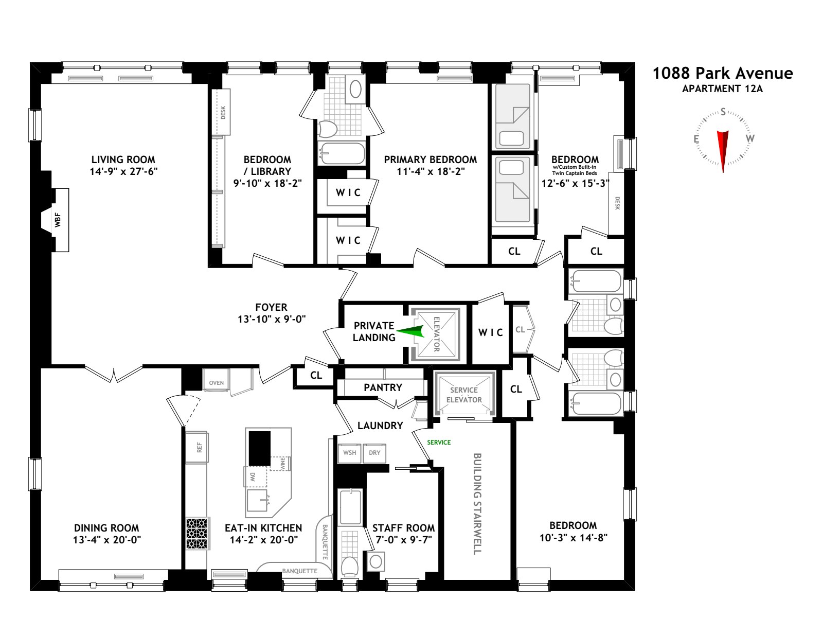 1088 Park Avenue 12A Carnegie Hill New York NY 10128
