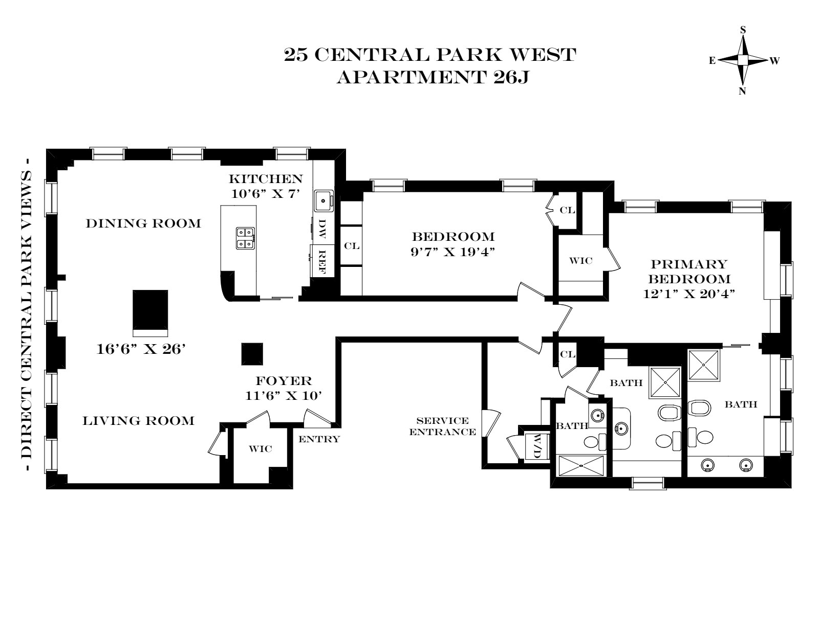 25 Central Park West 26J Central Park West New York NY 10023