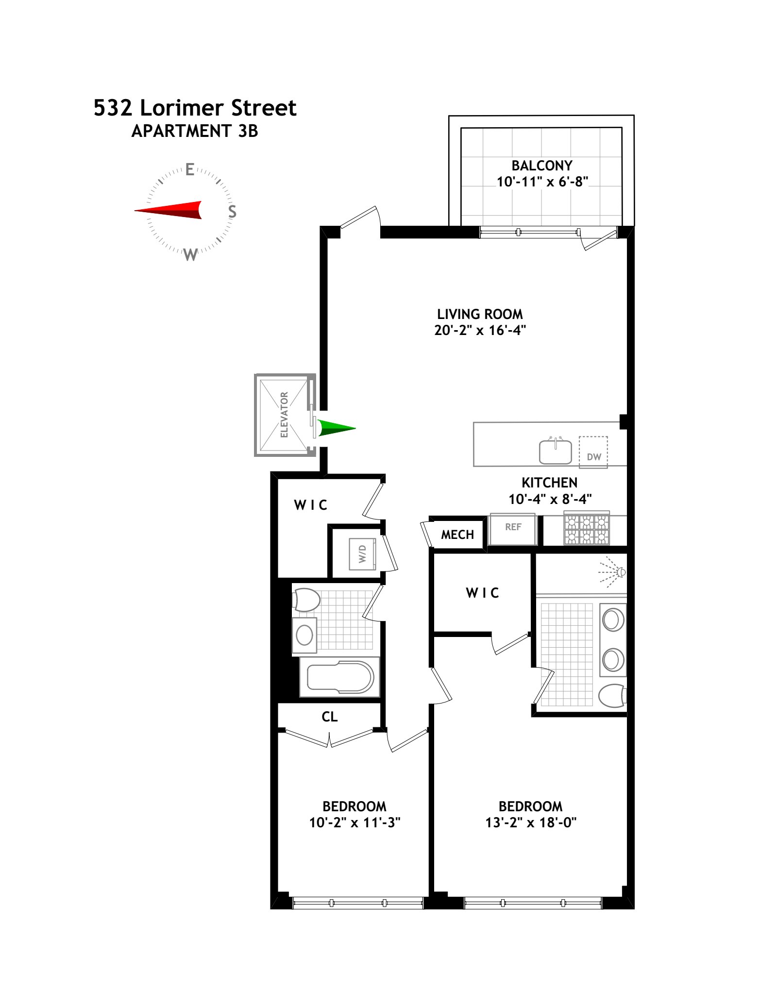 532 Lorimer Street 3B East Williamsburg Brooklyn NY 11211