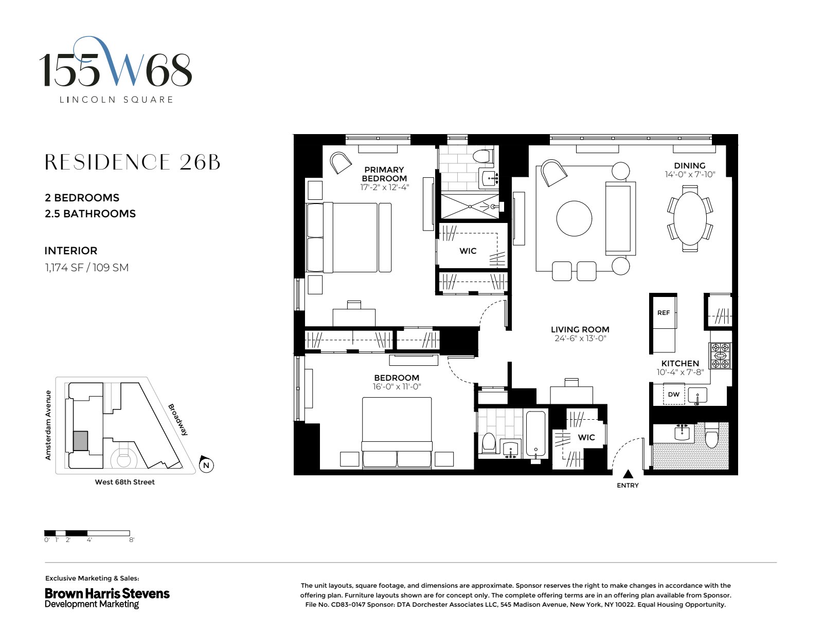 155 West 68th Street 26B Lincoln Square New York NY 10023