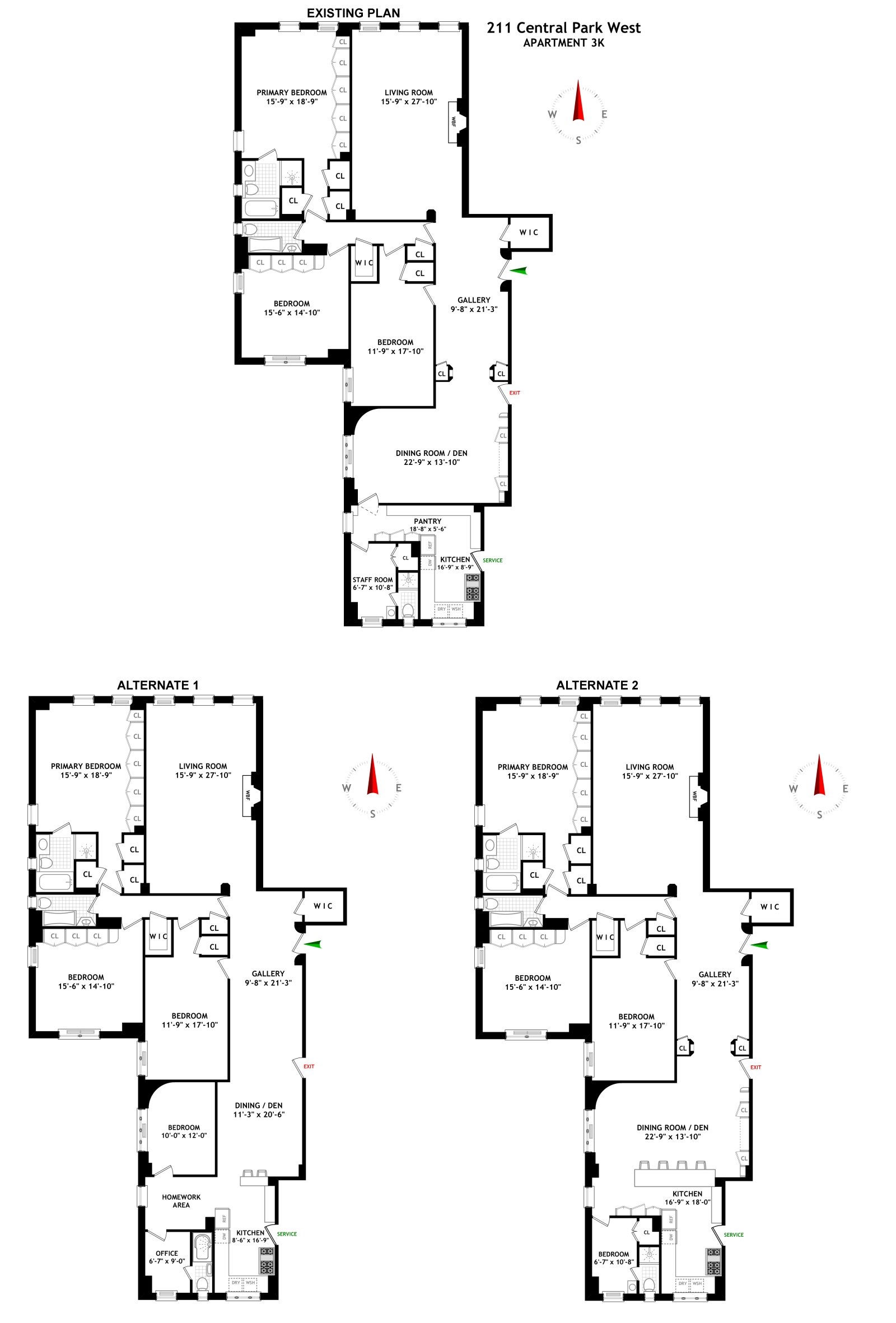 211 Central Park West 3/K Central Park West New York NY 10024