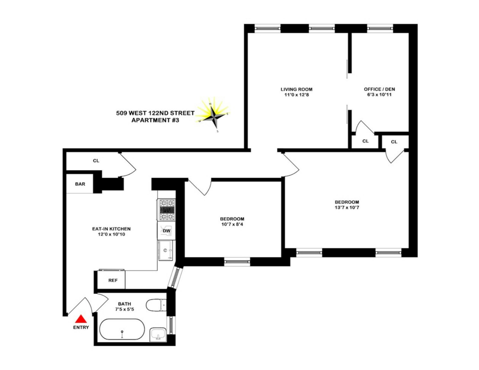 509 West 122nd Street 3 Morningside Heights New York NY 10027