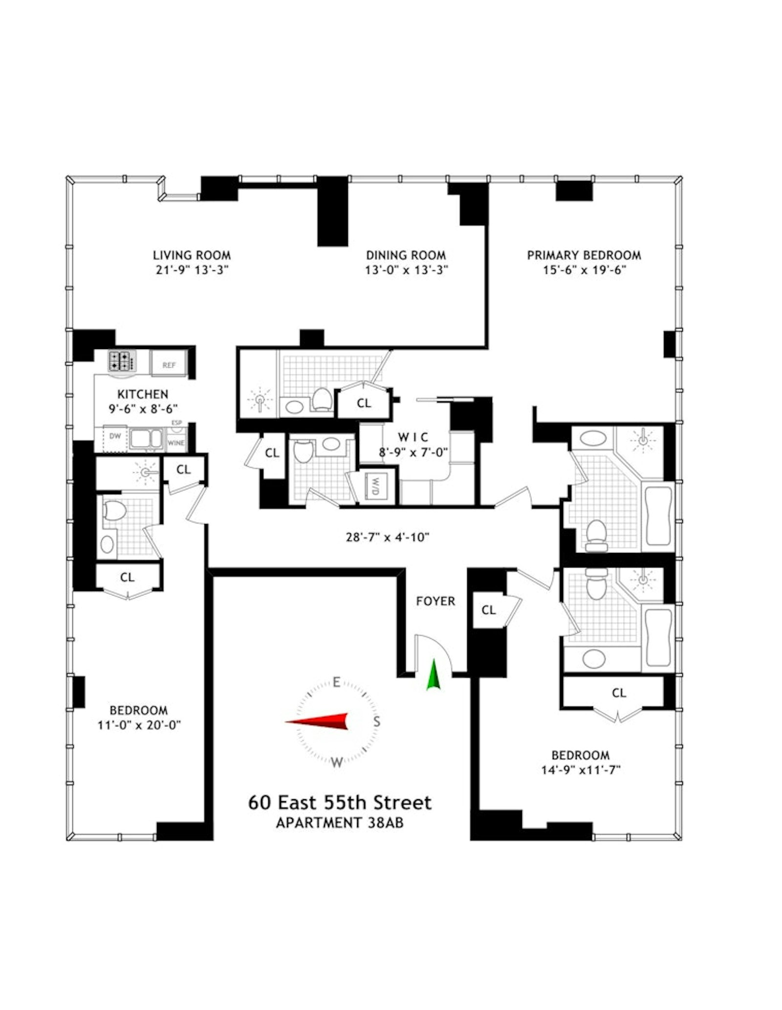 60 East 55th Street 38AB Midtown East New York NY 10022