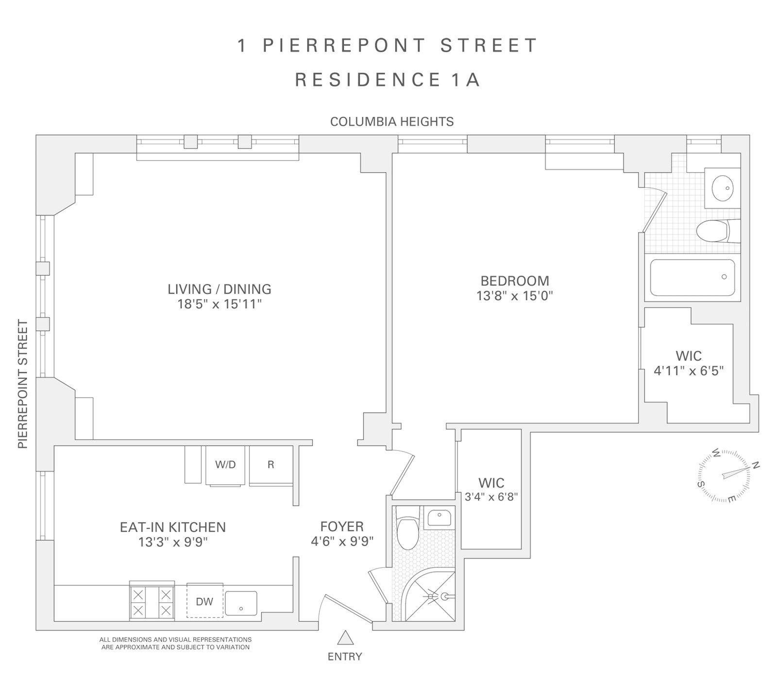 1 Pierrepont Street 1A Brooklyn Heights Brooklyn NY 11201