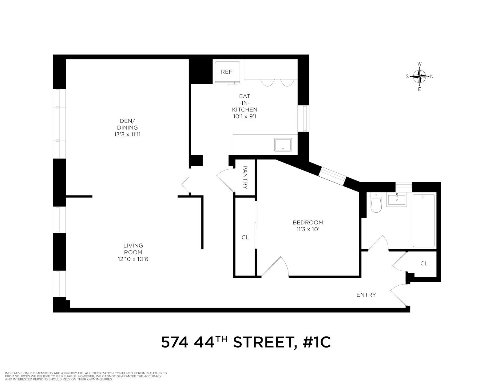 574 44th Street 1C Sunset Park Brooklyn NY 11220