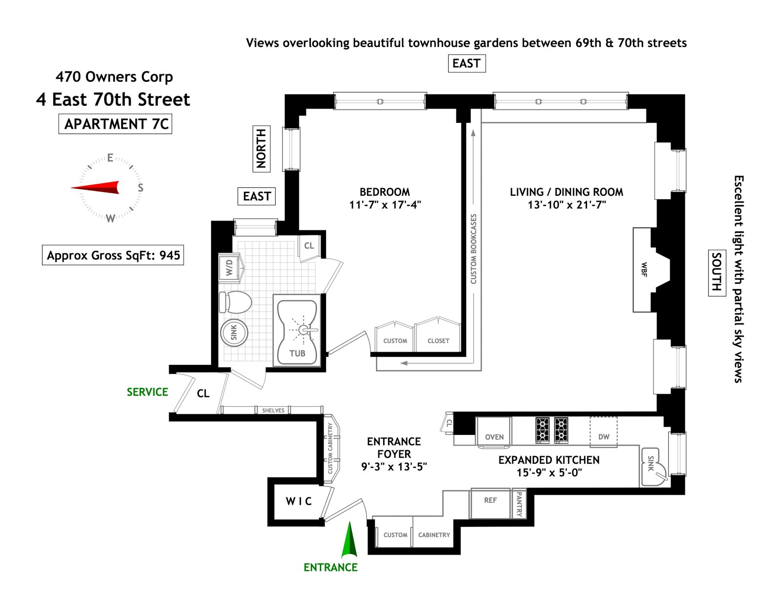 4 East 70th Street 7C Upper East Side New York NY 10021