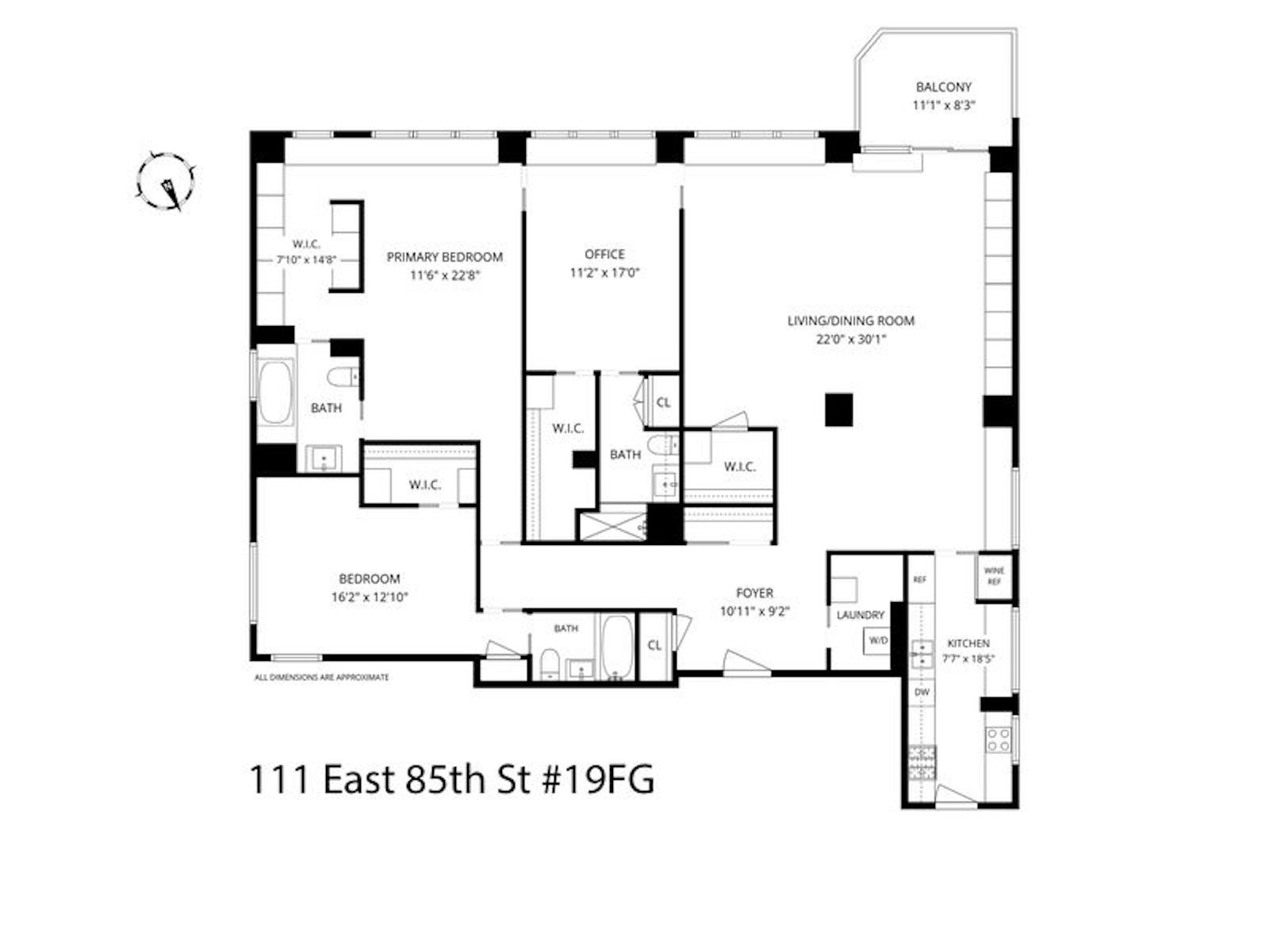 111 East 85th Street 19GF Upper East Side New York NY 10028