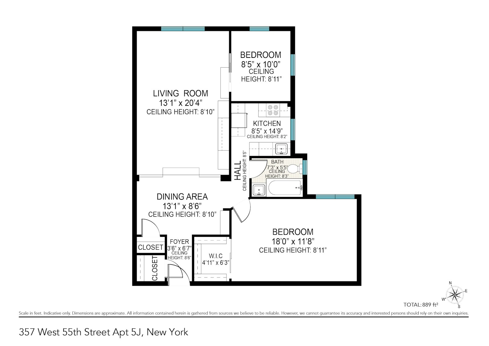 357 West 55th Street 5J Clinton New York NY 10019