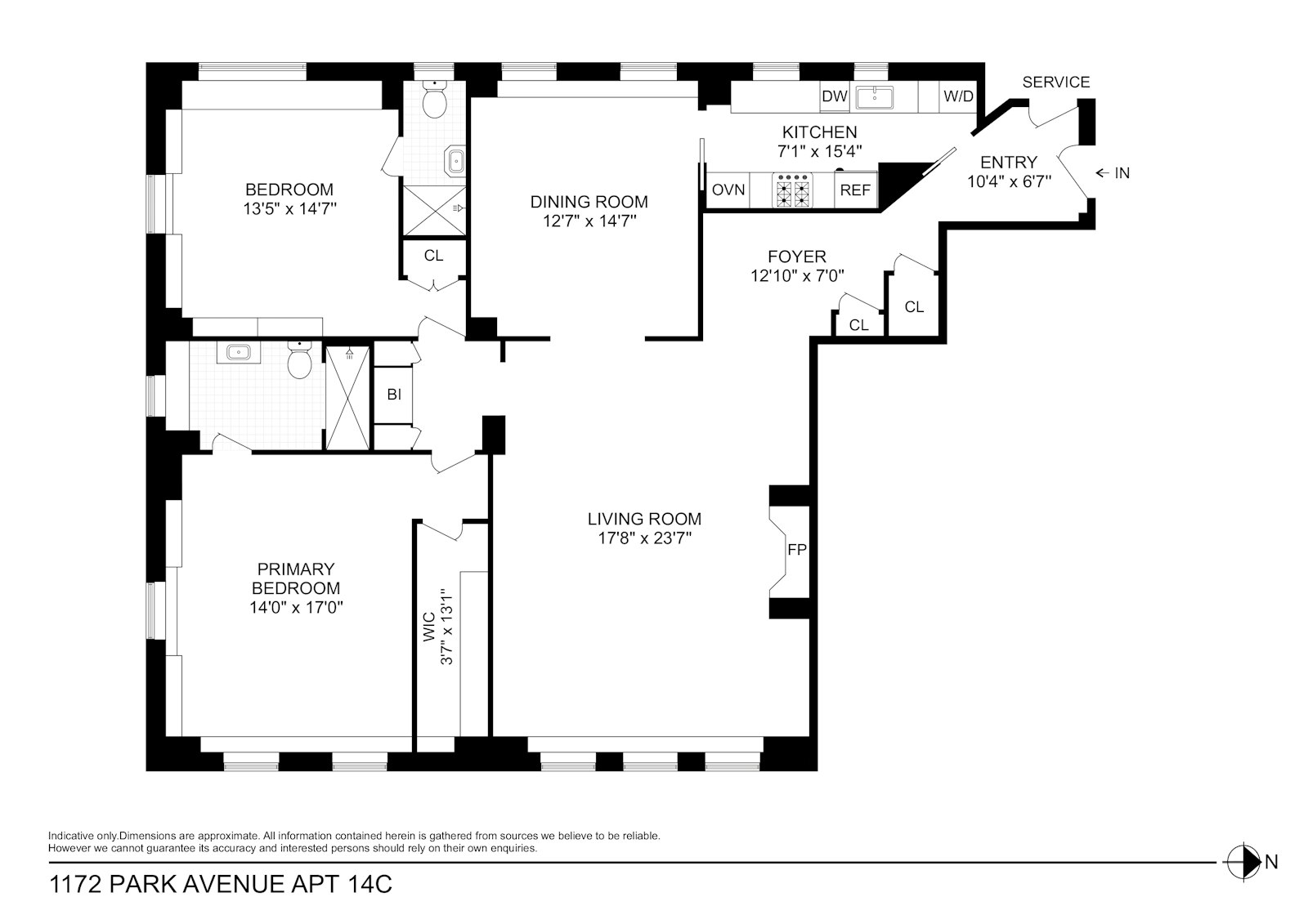 1172 Park Avenue 14C Carnegie Hill New York NY 10128