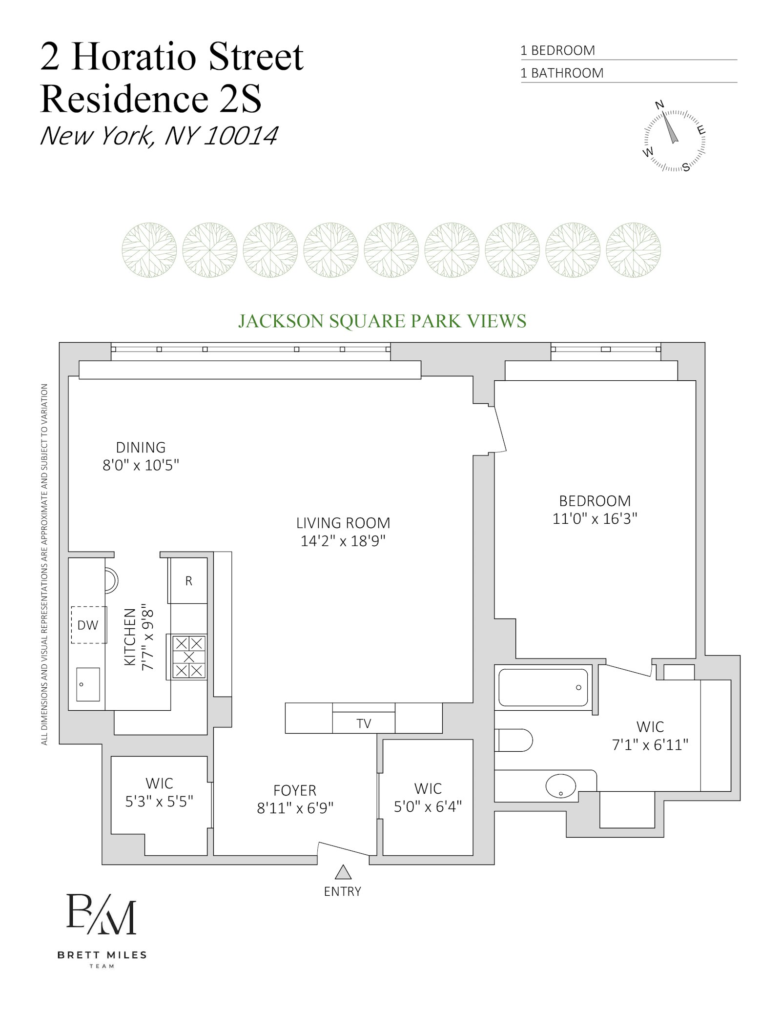 2 Horatio Street 2S W. Greenwich Village New York NY 10014