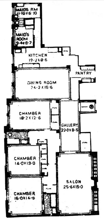 Floorplan for 17 East 89th Street