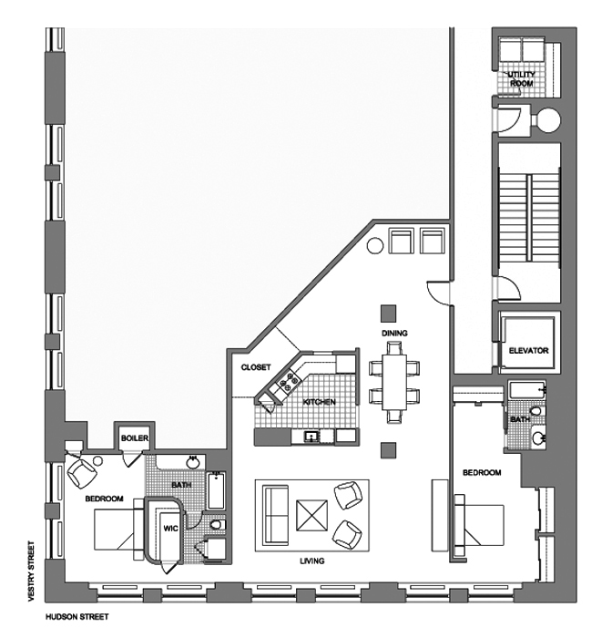 Floorplan for 181 Hudson Street
