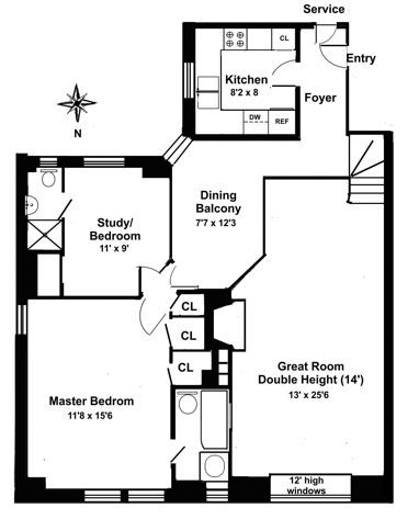 Floorplan for 71 East 77th Street, 9C