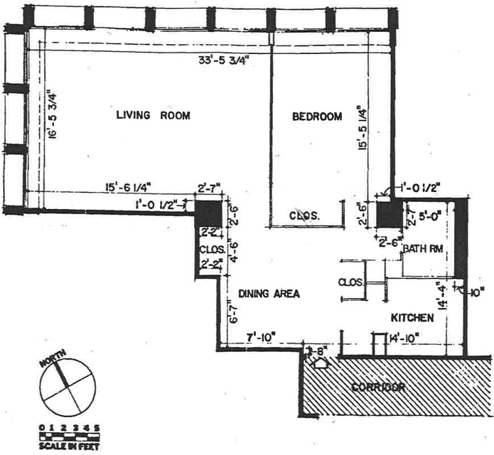 Floorplan for 330 East 33rd Street, 6L