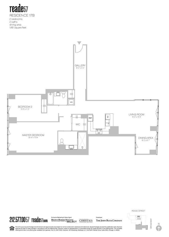 Floorplan for 57 Reade Street