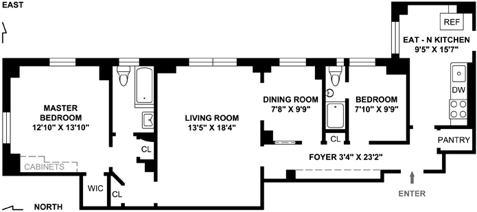 Floorplan for 160 Riverside Drive