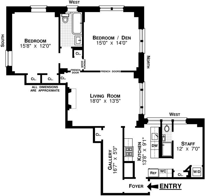 Floorplan for 895 West End Avenue