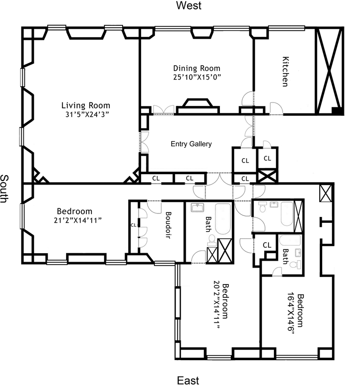 Floorplan for East 50th Street