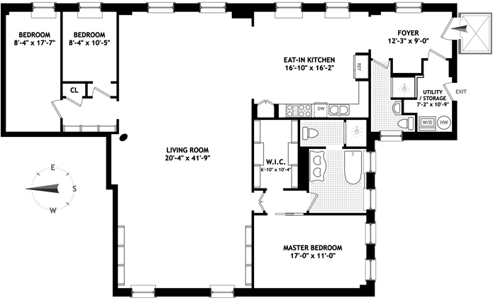 Floorplan for 330 Lafayette Street, 5B