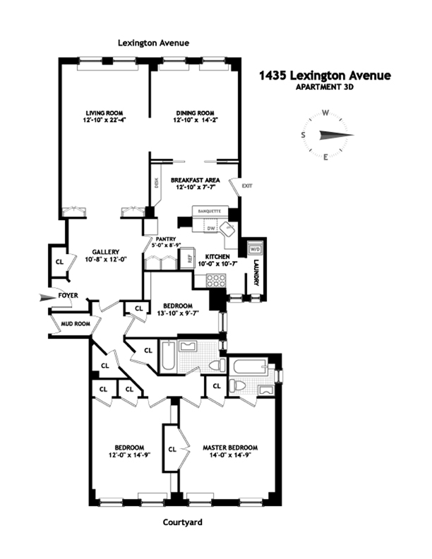 Floorplan for 1435 Lexington Avenue
