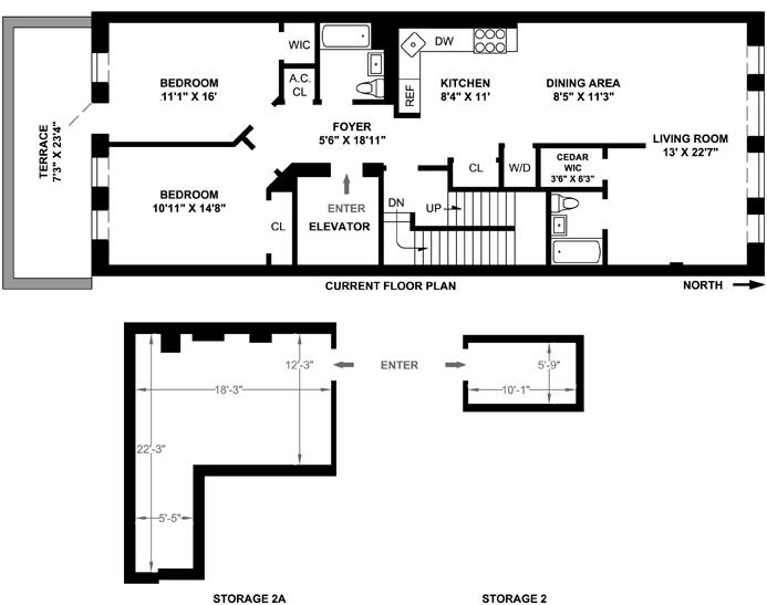 Floorplan for 92 Chambers Street, 2