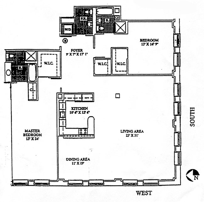 Floorplan for 245 Seventh Avenue