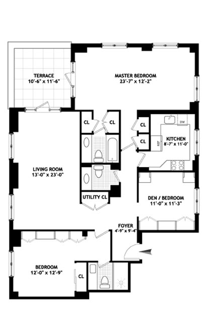 Floorplan for East 70th Street