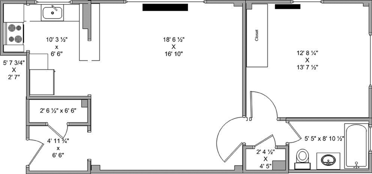Floorplan for 321 West 55th Street, L4