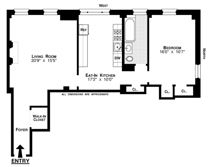 Floorplan for 255 West 108th Street