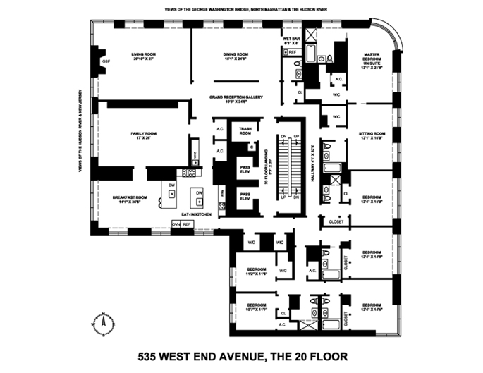 Floorplan for 535 West End Avenue