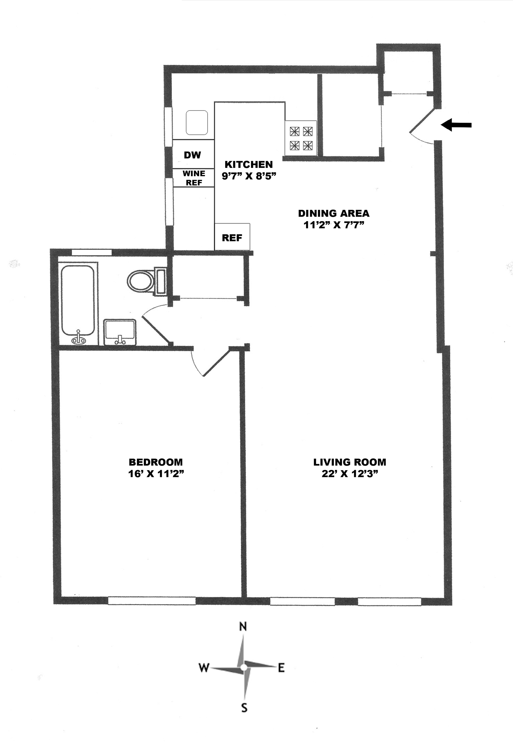 Floorplan for 205 West 54th Street