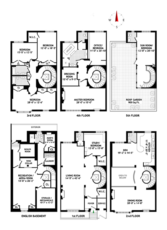 Floorplan for 317 West 92nd Street