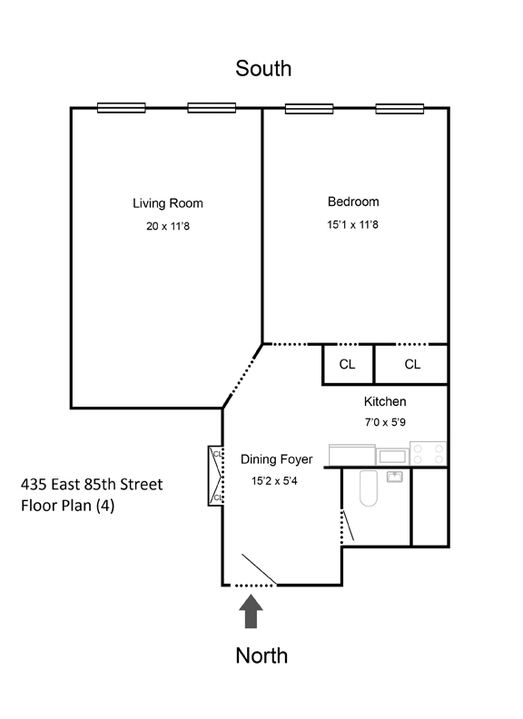 Floorplan for 435 East 85th Street
