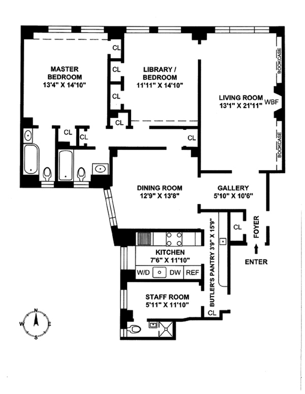 Floorplan for 164 East 72nd Street