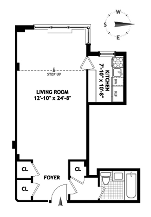 Floorplan for 7 Lexington Avenue, 2B