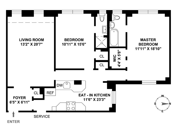 Floorplan for 710 West End Avenue