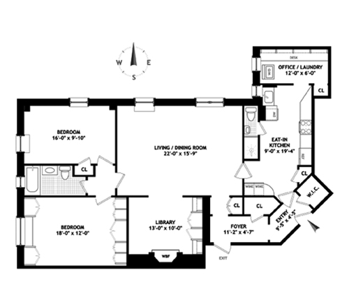 Floorplan for 1349 Lexington Avenue