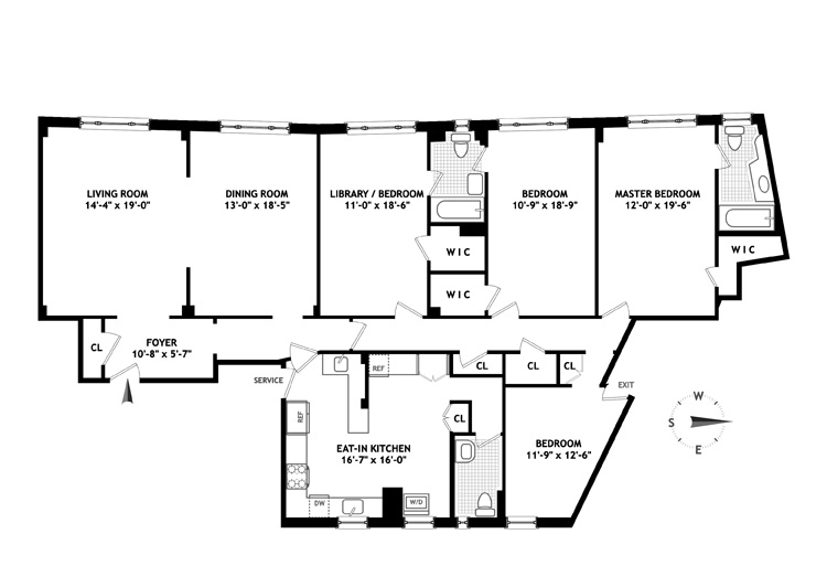 Floorplan for 180 Riverside Drive