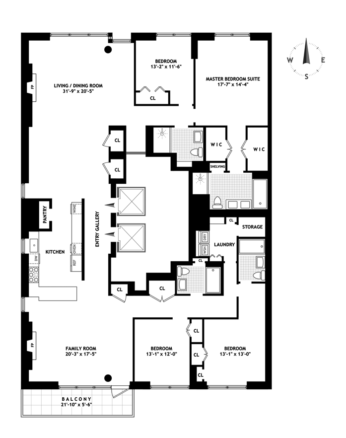 Floorplan for 120 West 72nd Street