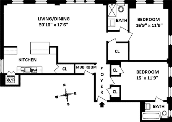 Floorplan for 321 West 78th Street
