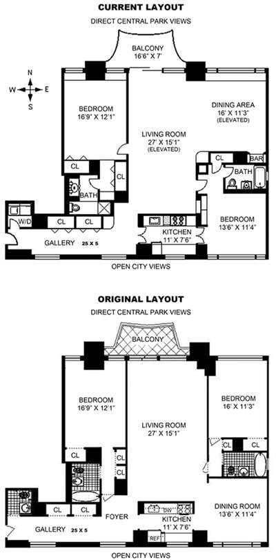 Floorplan for 58 West 58th Street, 33C