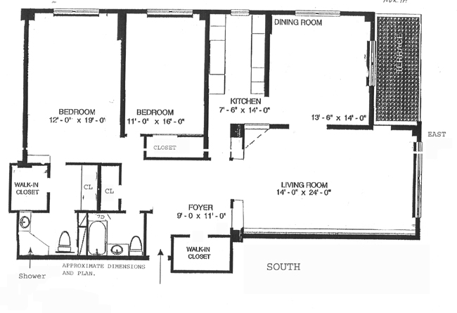 Floorplan for 50 Sutton Place South