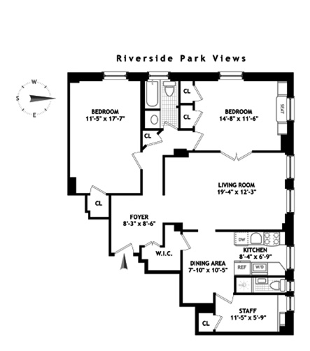 Floorplan for 325 Riverside Drive