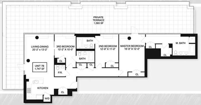 Floorplan for No Fee - West 54th Street