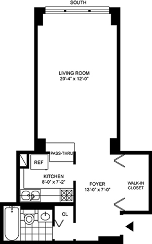 Floorplan for 520 East 72nd Street, 7G