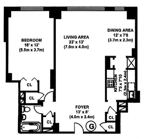 Floorplan for 196 East 75th Street, 4G