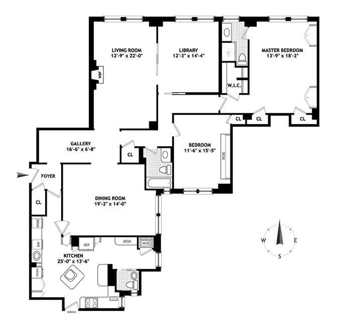 Floorplan for 239 Central Park West