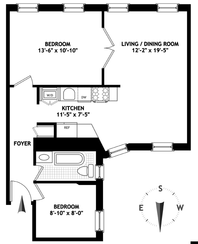 Floorplan for 340 West 19th Street, 20