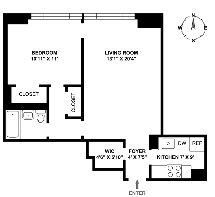 Floorplan for 382 Central Park West