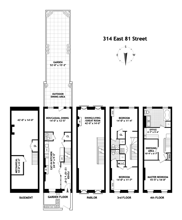 Floorplan for East 81st Street